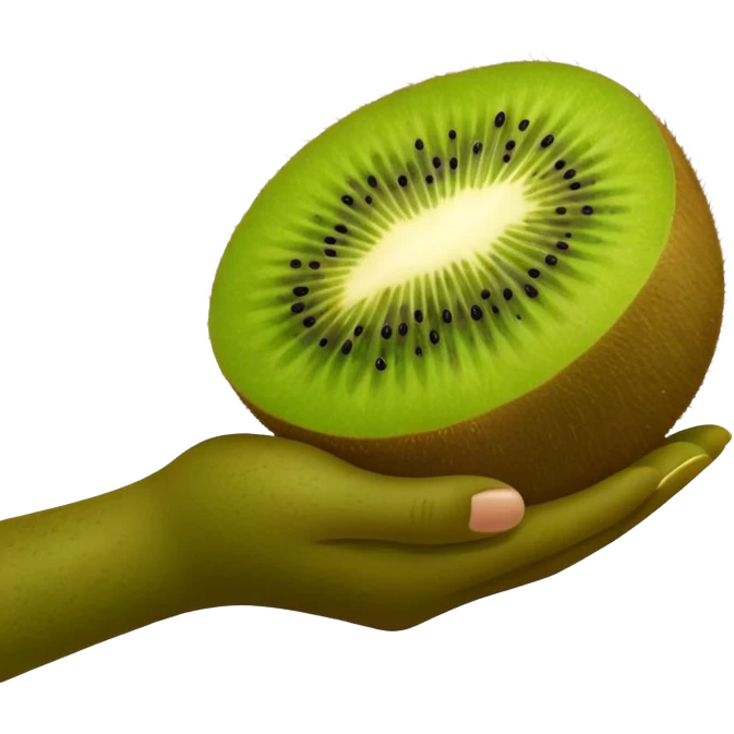 Kiwi hand promise emoji