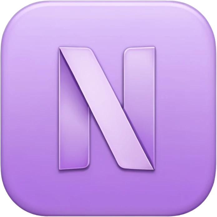 Netflix aesthetic "N" logo in pastel purple emoji