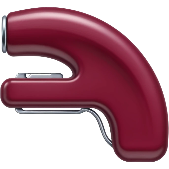 burgundy claw clip emoji