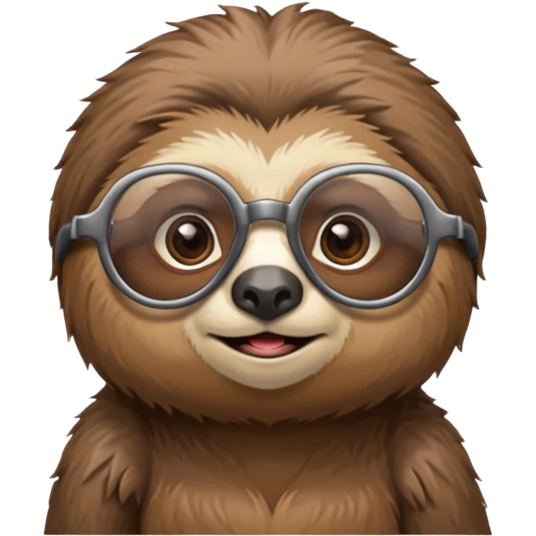 Сделай милого ленивца в очках emoji