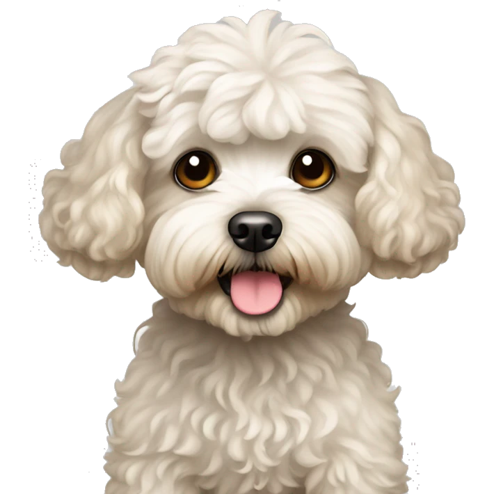 Three legged maltipoo emoji