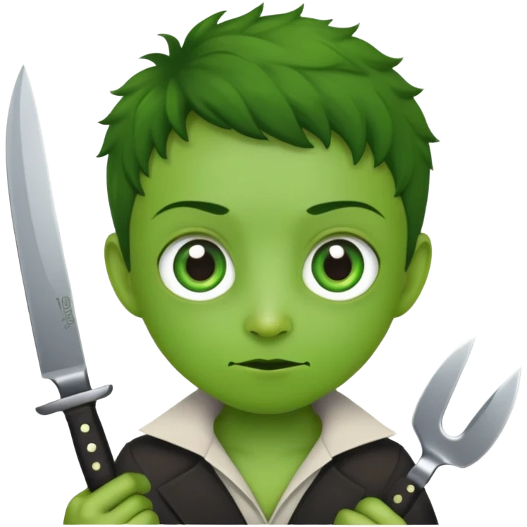 Duolingo holding a knife emoji