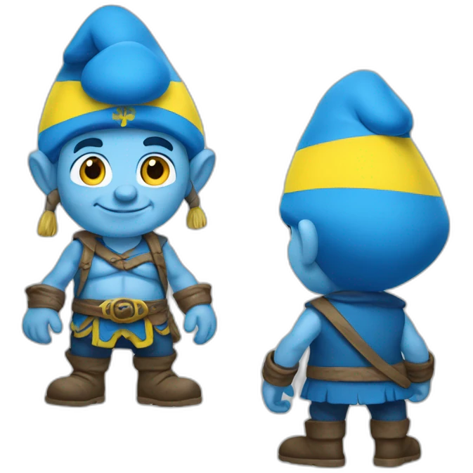 ukrainian smurf  emoji