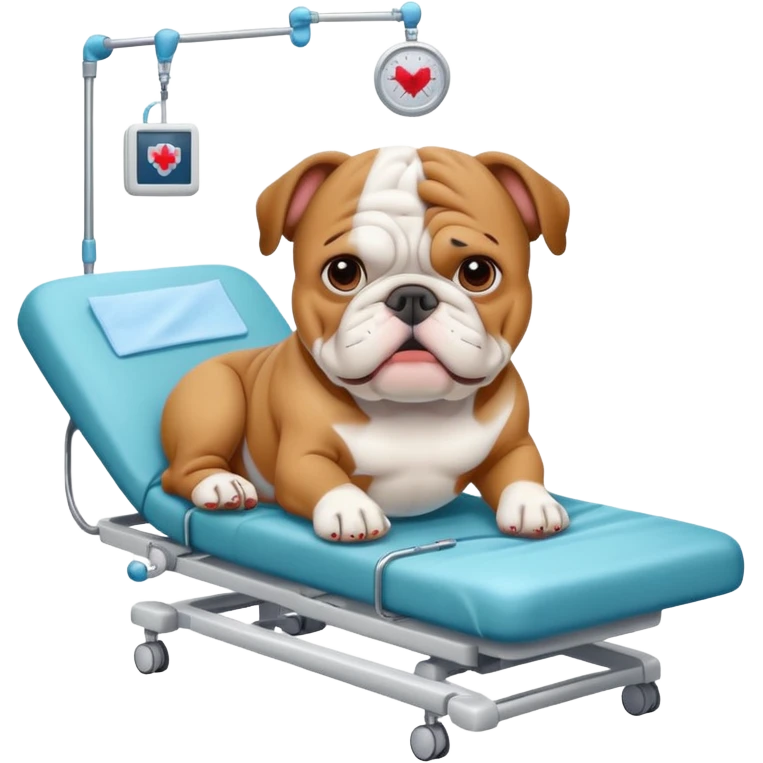 Bulldog getting surgery  emoji