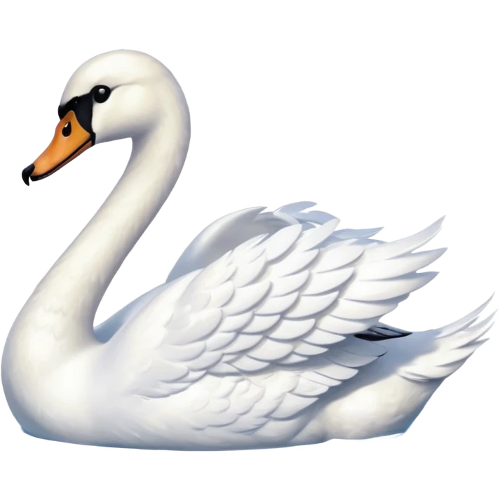 Swan in water emoji