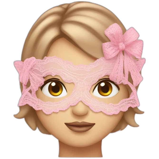 Pink lace cancer awareness emoji