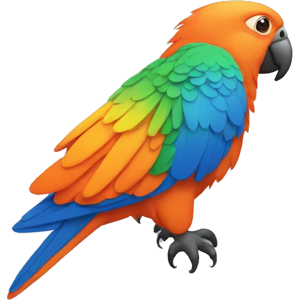 Full Orange parrot emoji