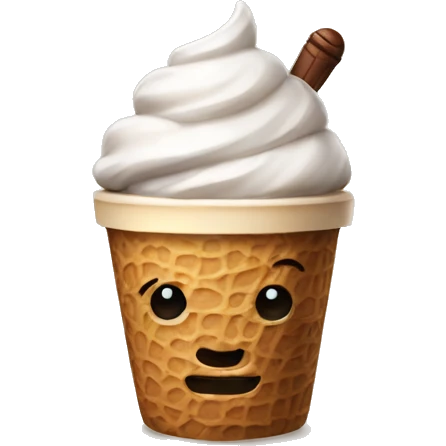 Coffe ffwith ice cream emoji