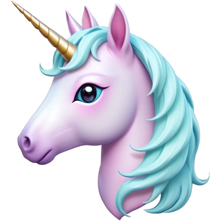 Cinematic Noble Unicorn Pony Portrait Emoji, Poised and graceful, with a delicate, miniature equine build adorned with a soft, pastel color, a tiny, shimmering horn and a silky mane that hints at magical charm, Simplified yet sharp and sophisticated features, highly detailed, glowing with a soft, enchanted glow, high shine, intelligent and spirited, stylized with an air of fairy-tale elegance, focused and poised, soft glowing outline, capturing the essence of a watchful and confident unicorn pony that appears ready to trot out of the screen with graceful magic! emoji