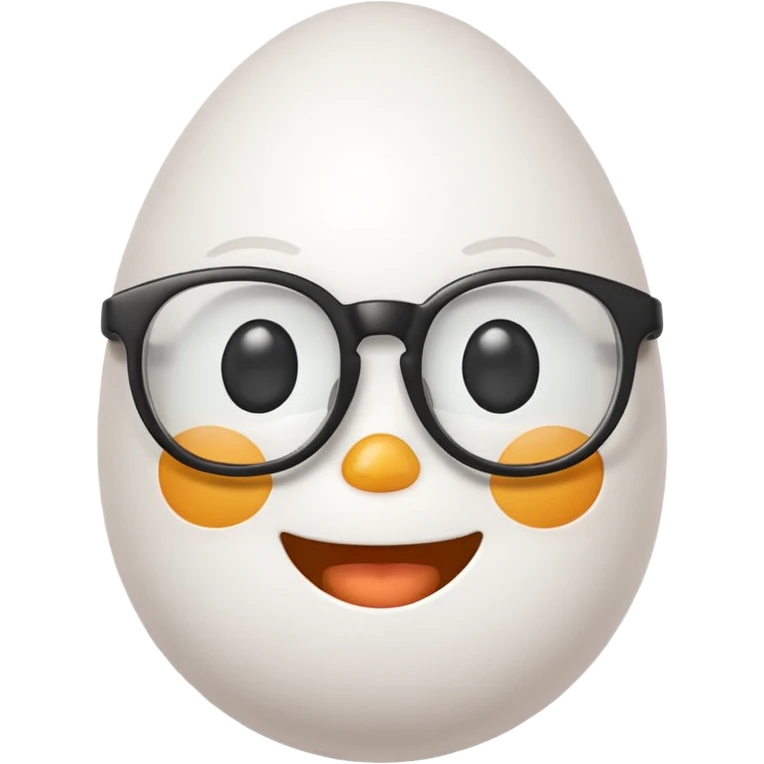 friendly egg with glasses emoji