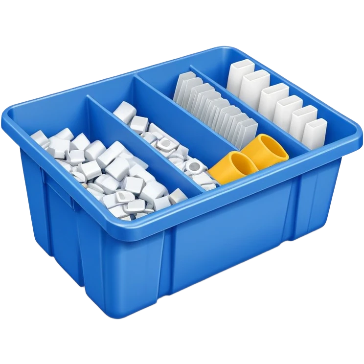 plastic parts bin euro blue emoji