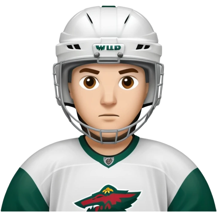 Minnesota Wild ice hockey full goalie  emoji