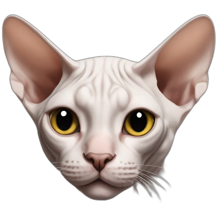 cat sphynx black emoji