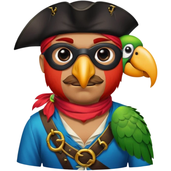 pirate and parrot emoji