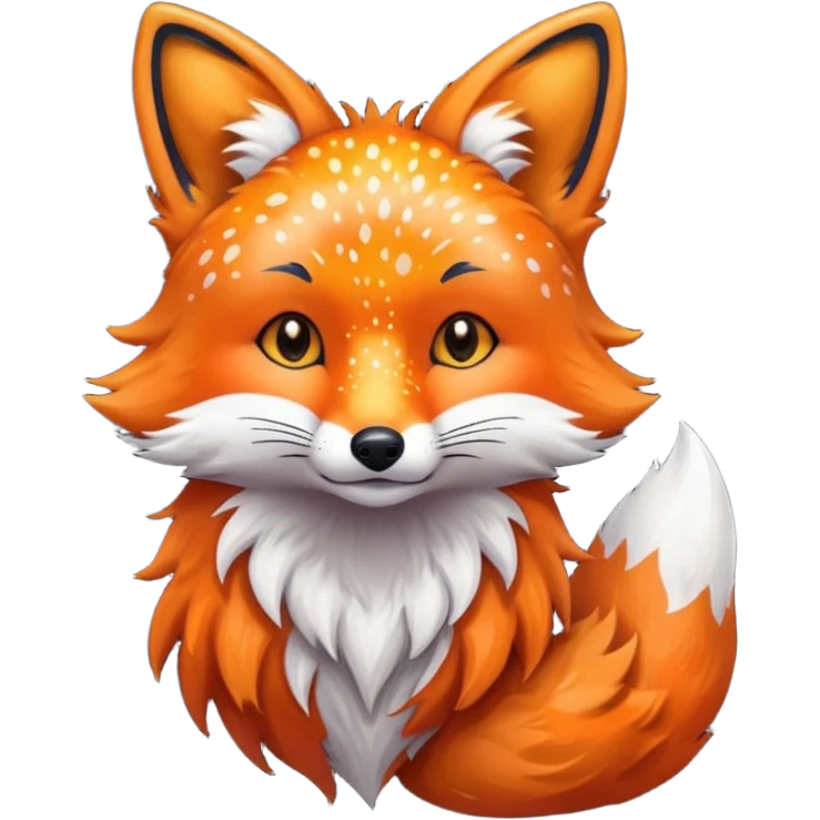 a galaxy print fox emoji