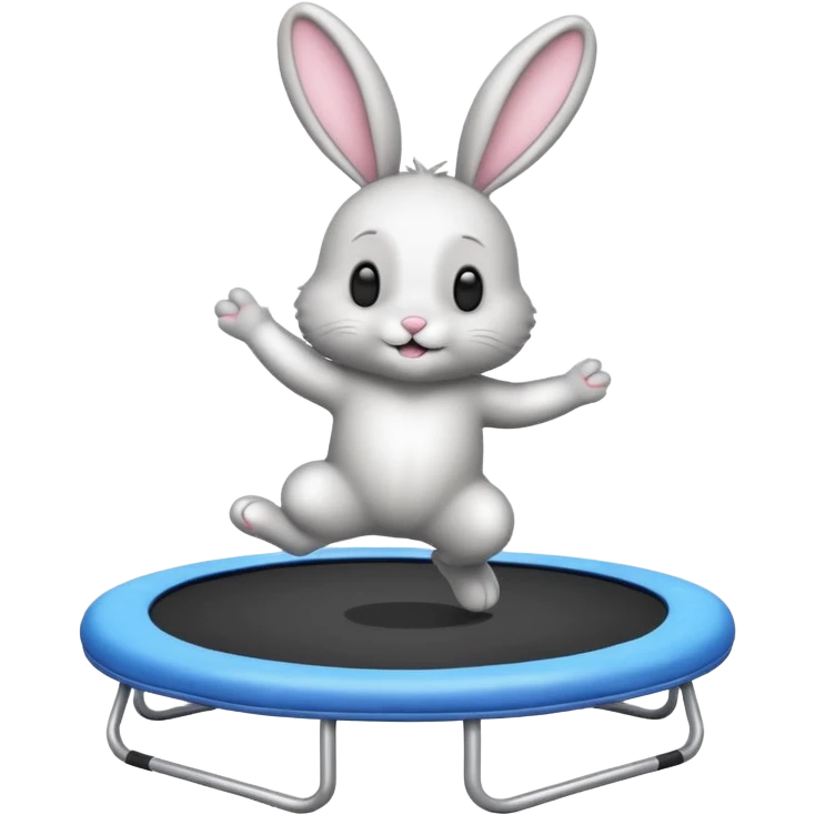 bunny on trampoline  emoji