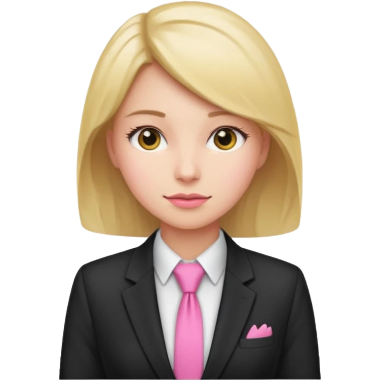 woman with pink tie and blazer emoji