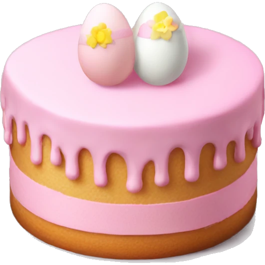easter light pink cake emoji