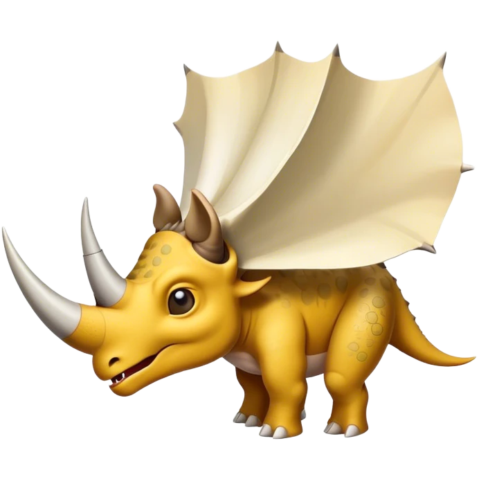 papers pierced with triceratops horn emoji