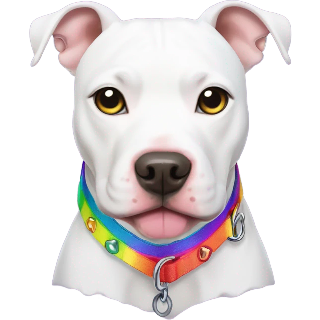 LGBTQ+ white pitbull emoji