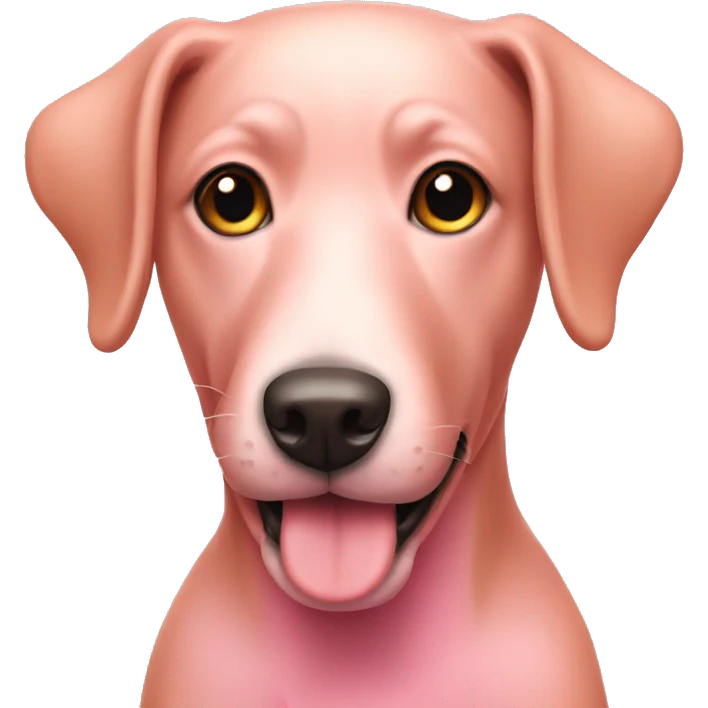 Pink dog  emoji