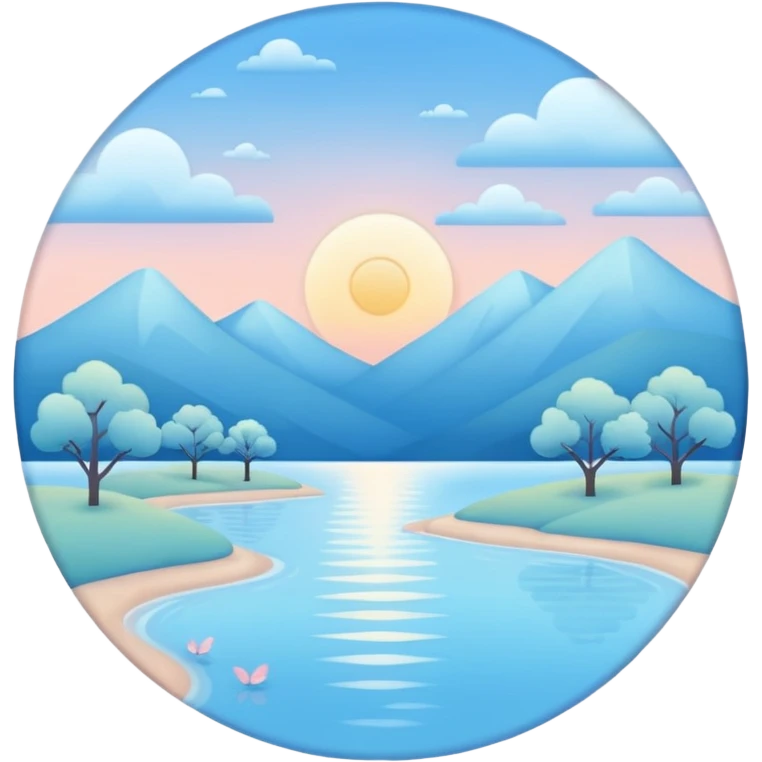 aesthetic pastel blue romantic aesthetic scenery  emoji