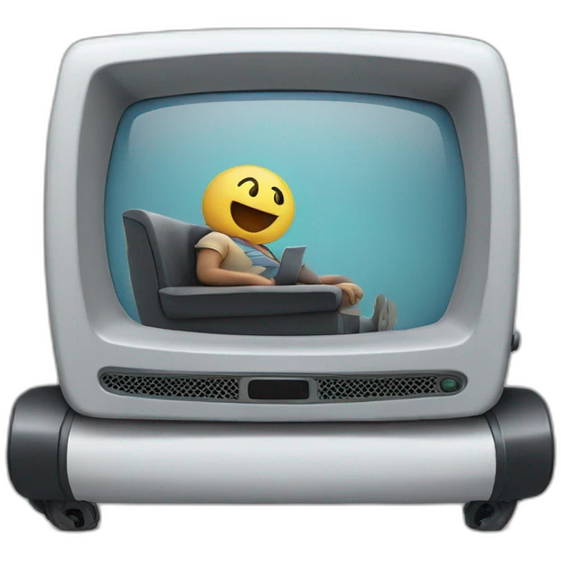 trampoline tractor watching TV emoji