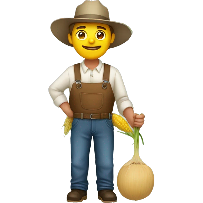 Farmer using GMO emoji