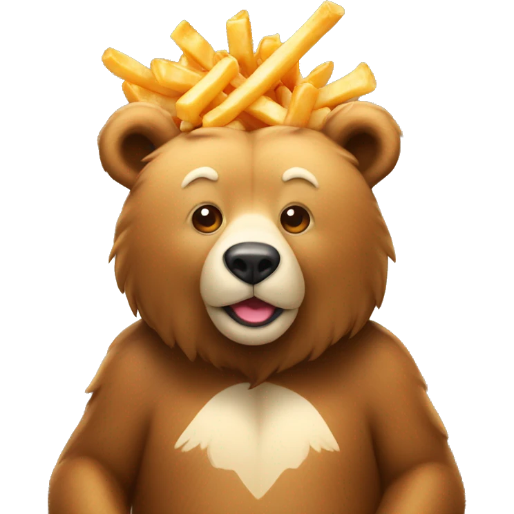 Poutine sur un ours emoji