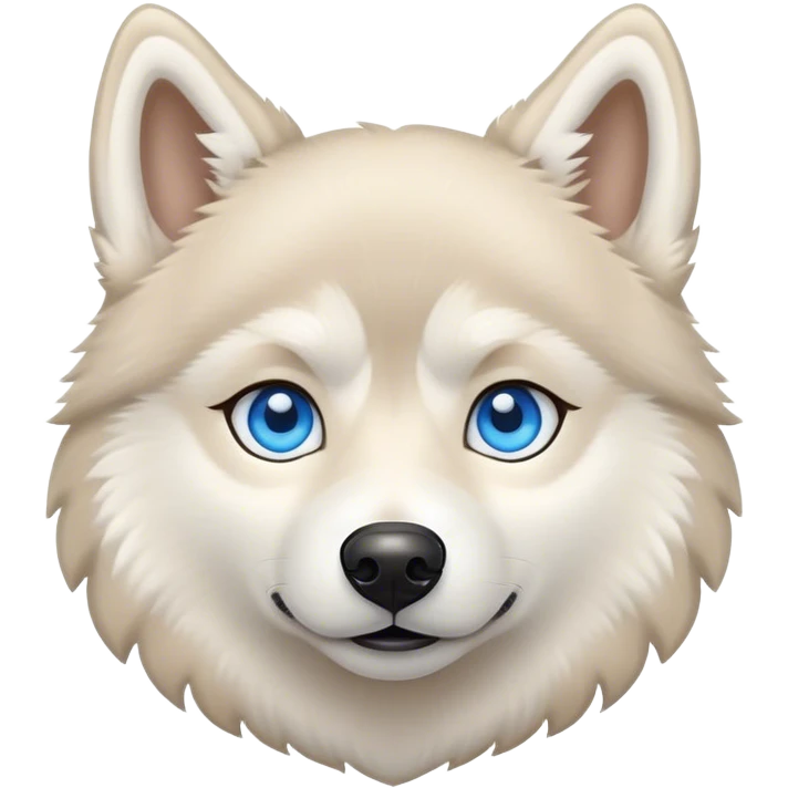 Beige Husky with Blue eyes  emoji