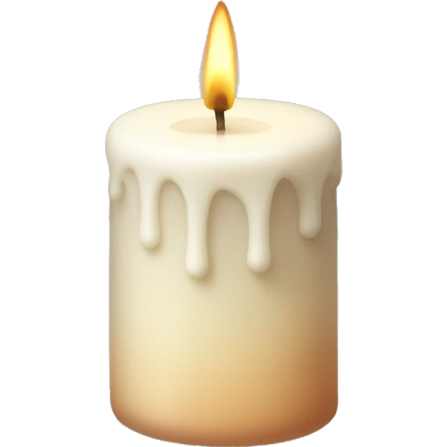 Candle in a powder-colored glass emoji