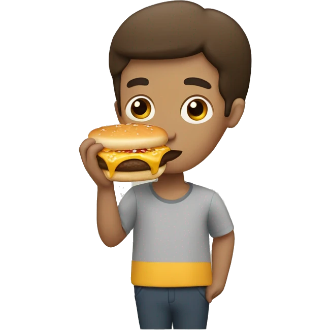 Man eating mcmuffin emoji