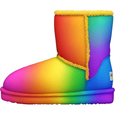 Rainbow uggs emoji