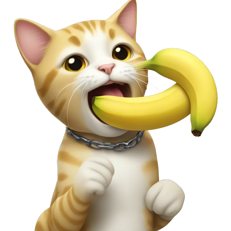 cat eating a banana  emoji