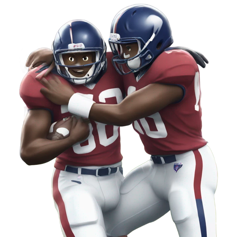 Washington and Philadelphia football players fighting emoji