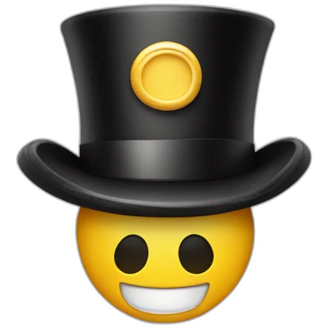 smiling top hat emoji