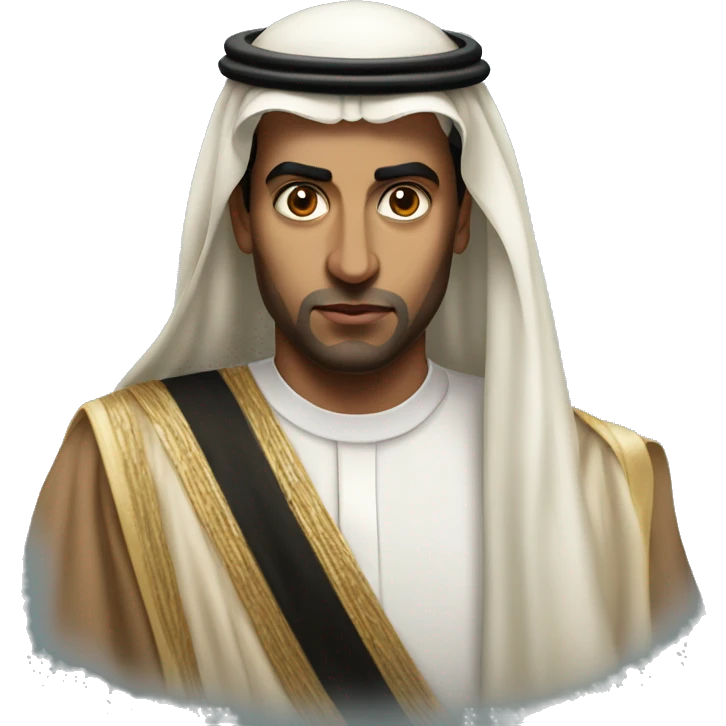 photorealistic  Faisal King of Saudi Arabia serious emoji