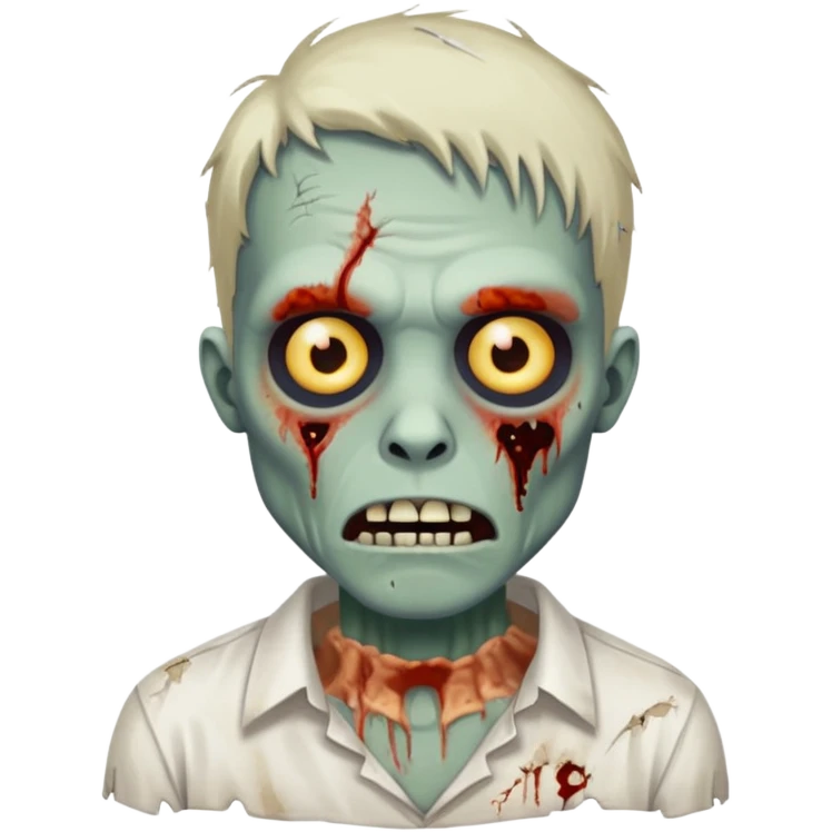 white zombie with white shirt emoji