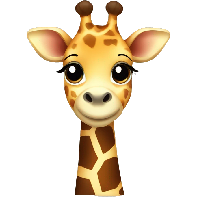 Cute giraffe with bow emoji