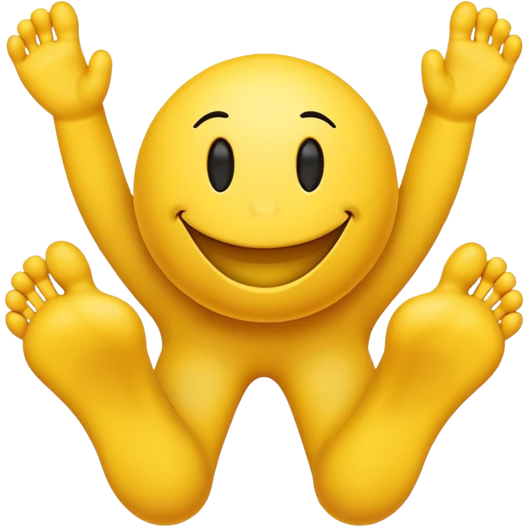 smiley with feet in air  emoji