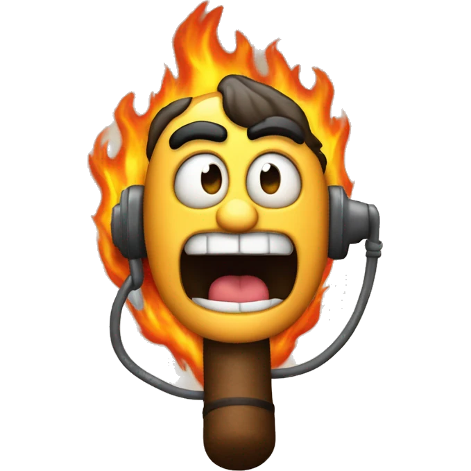 Telefono che va fuoco emoji
