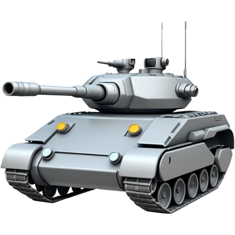 futuristic military tank 2025, playful and approachable, smooth lines, apple style emoji emoji