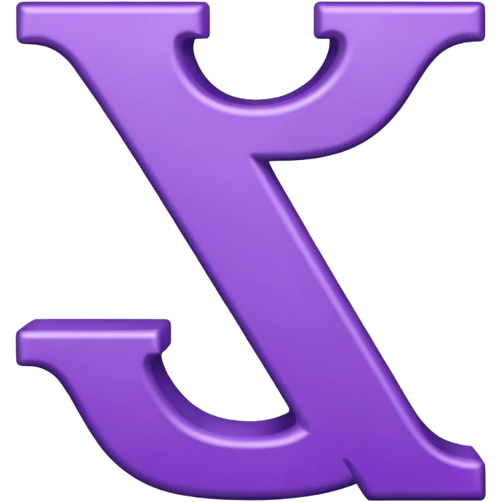 purple capital letter "T" alphabet emoji