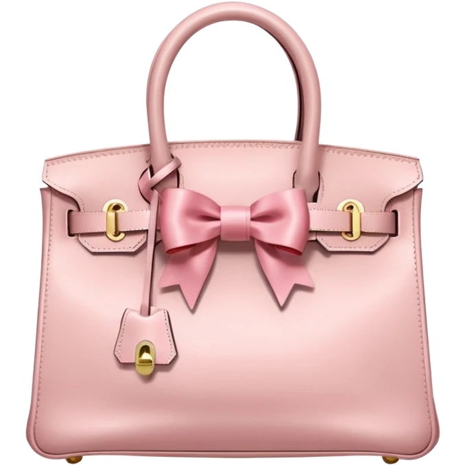 light pink birkin bag with bow emoji
