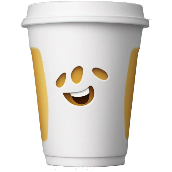 styrofoam cup sitting in another styrofoam cup emoji