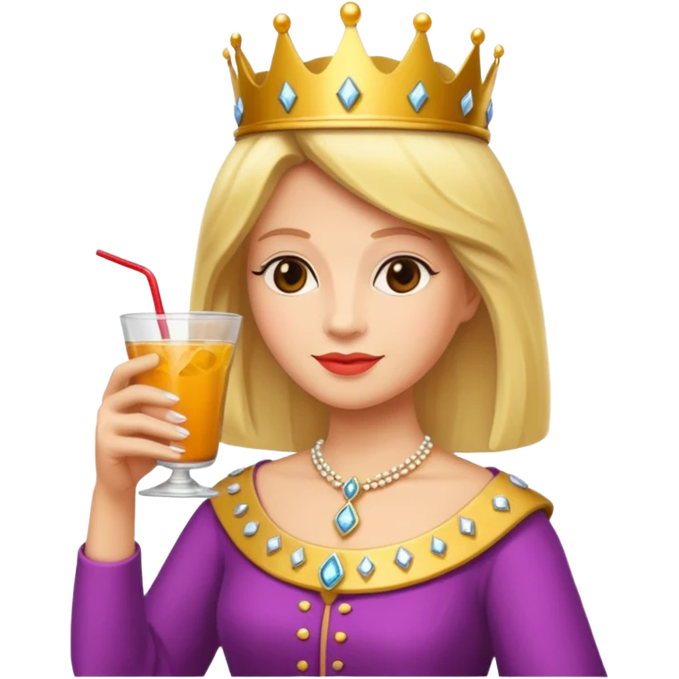 queen with drink emoji