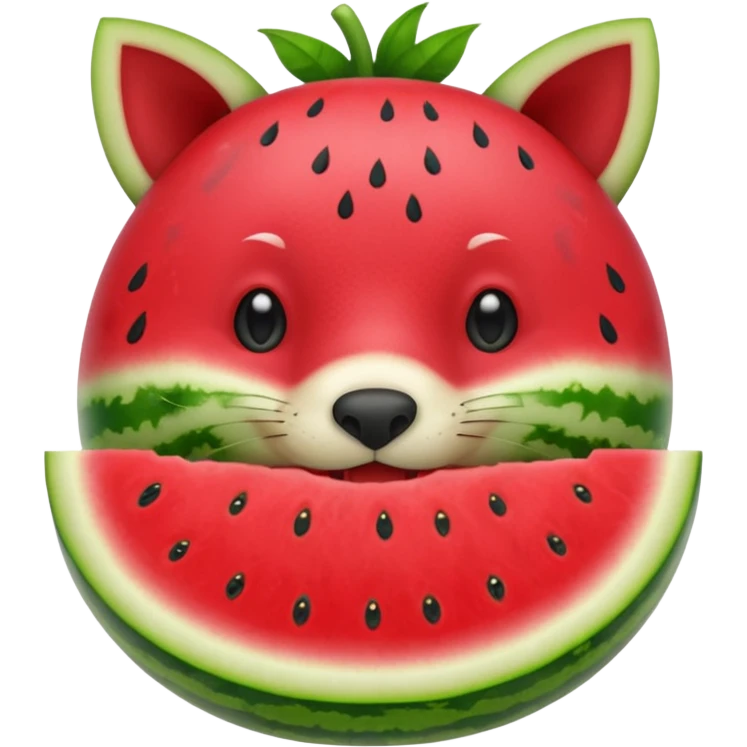 animal eating watermelon emoji