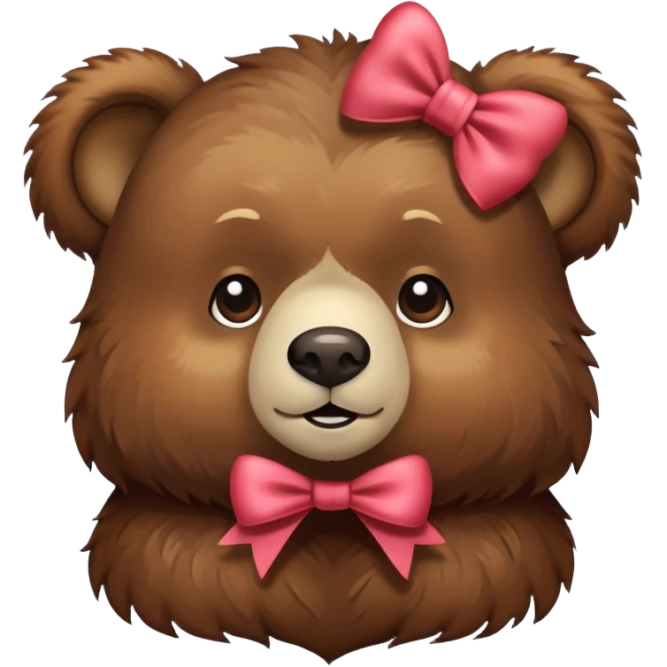 Bear with bow emoji