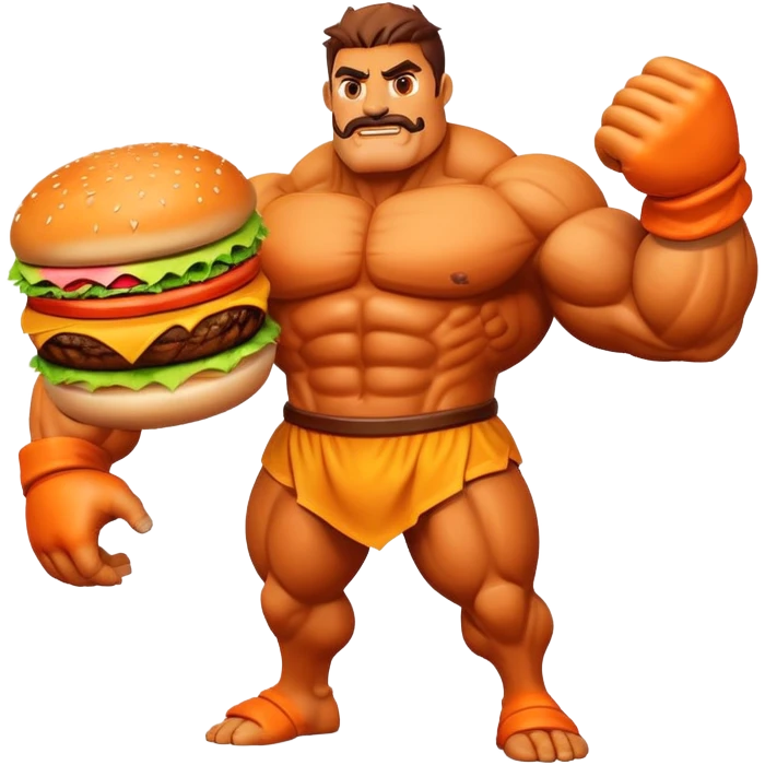 the ultimate Titan mascot for a fast food restaurant emoji