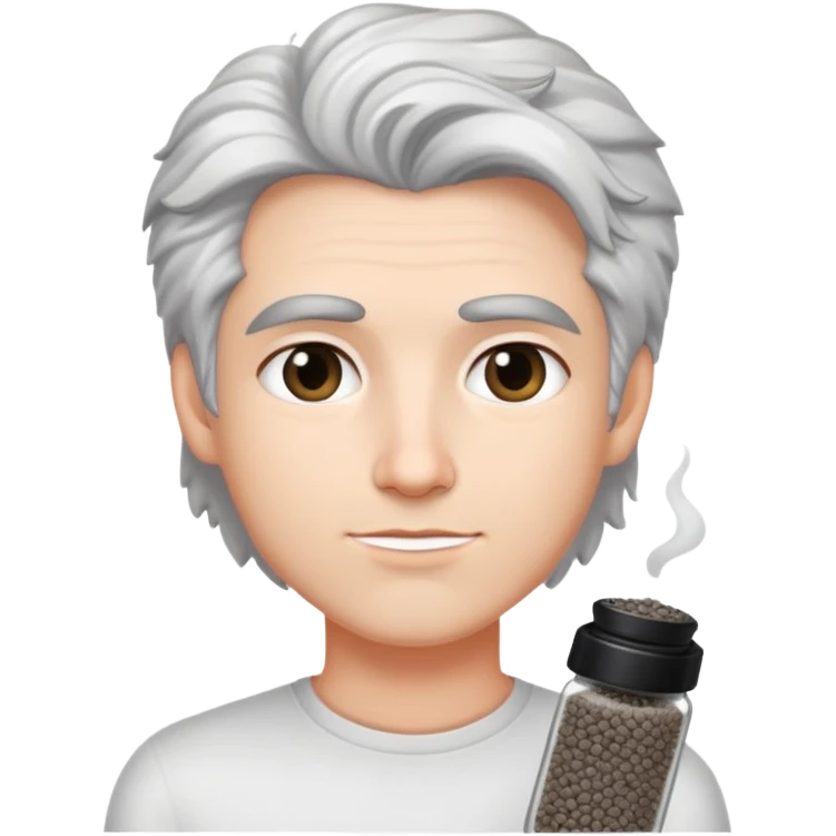 Me with salt and pepper hair emoji